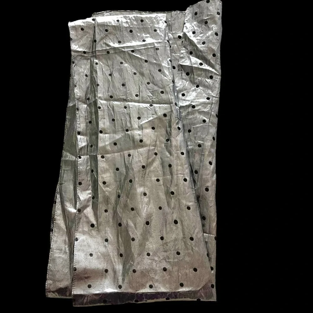 Large Lot 6 Vintage Lurex Lamé Rayon Gold, Silver Metallic Scarf Scarves 80s-90s - Picture 3 of 15